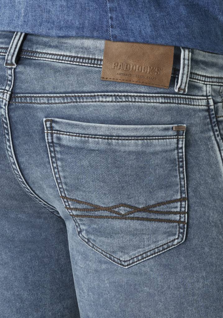 Paddocks DEAN MOTION&COMFORT JOGG DENIM schmale Passform - dark blue used moustache Kostenloser Versand