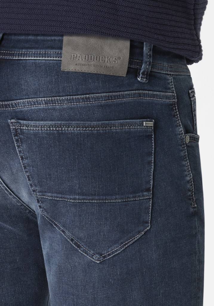 Paddocks DEAN MOTION&COMFORT schmale Passform - blue black used and moustache Rabatt
