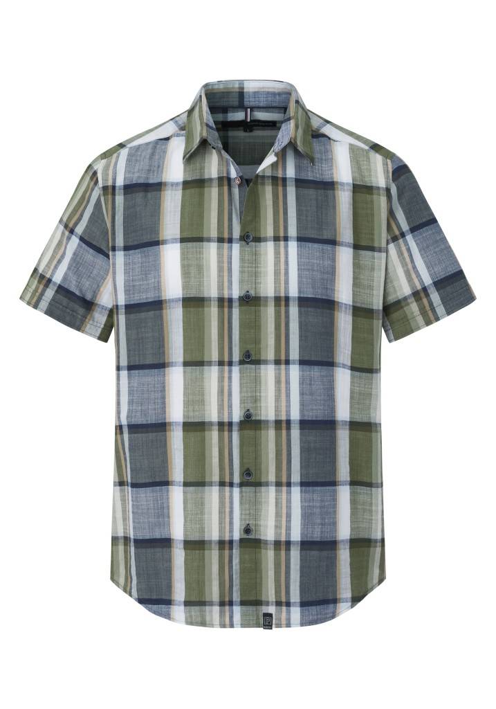 Paddocks Short sleeve shirt big check normale Passform - khaki Cyber Monday