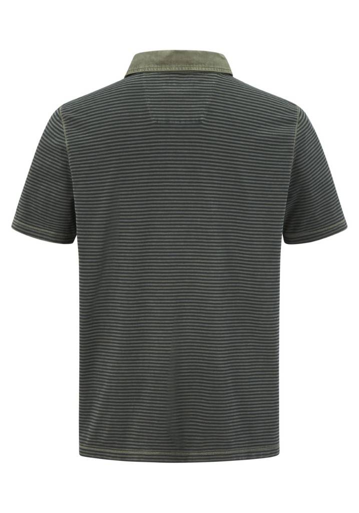 Paddocks Polo stripe jersey normale Passform - dusty olive Osterangebot