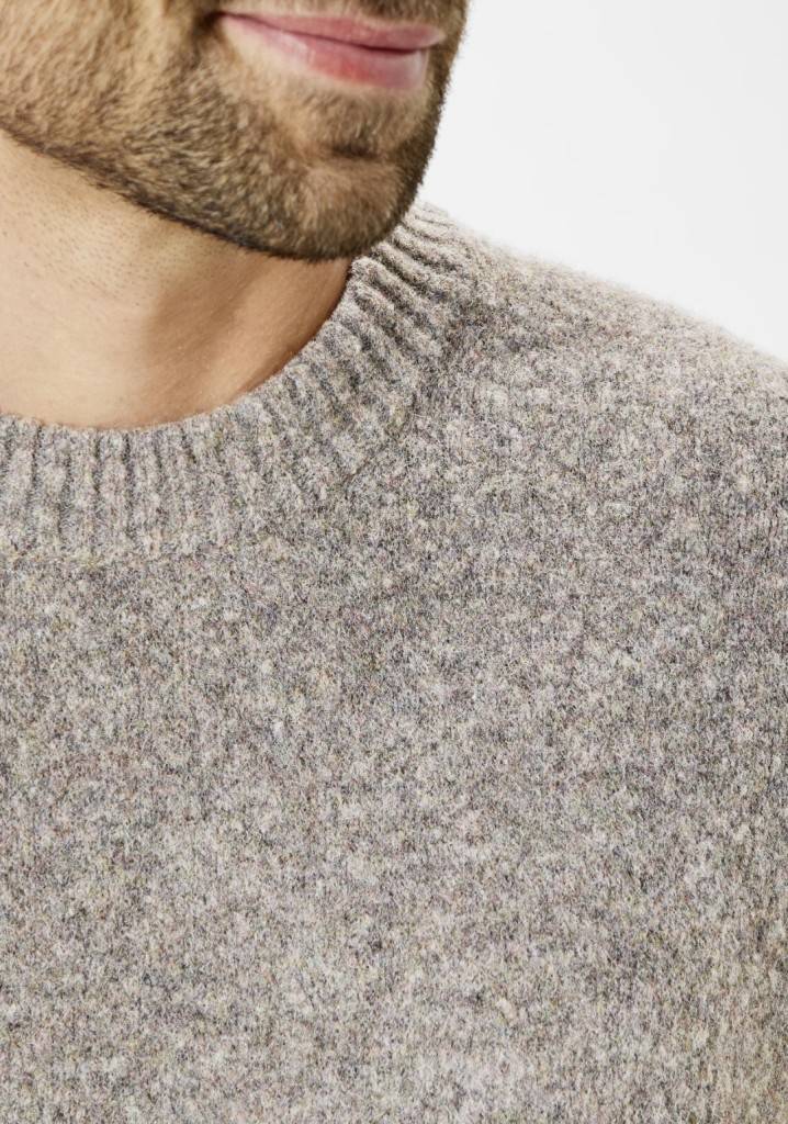 Paddocks Wool round neck normale Passform - taupe Vatertagsangebot