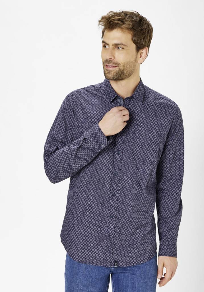 Paddocks shirt with 1 bust pocket normale Passform - Red Valentinstagsangebot