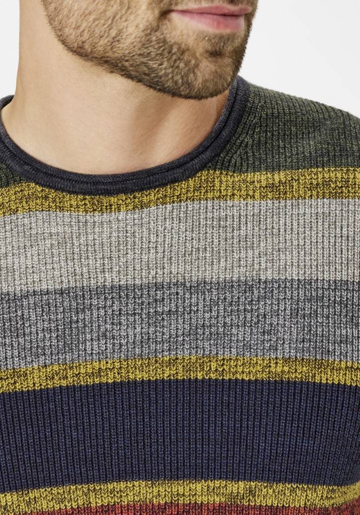 Paddocks Round neck melange stripe knit pullover normale Passform - multi color Jubiläumsangebot