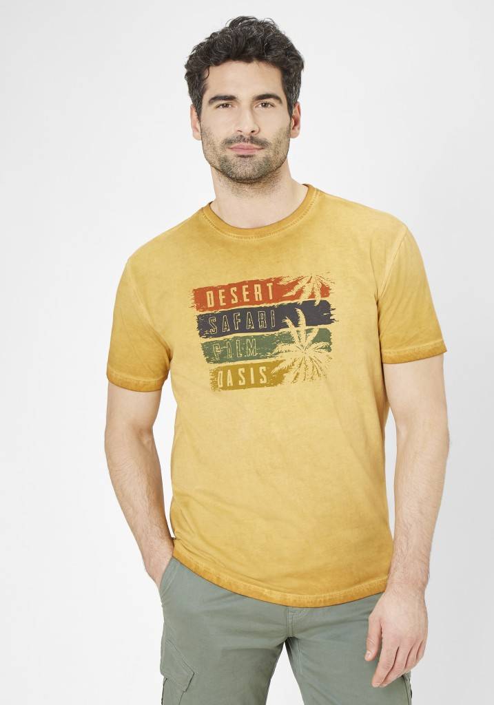 Paddocks Round neck short sleeve normale Passform - gold Lagerräumung