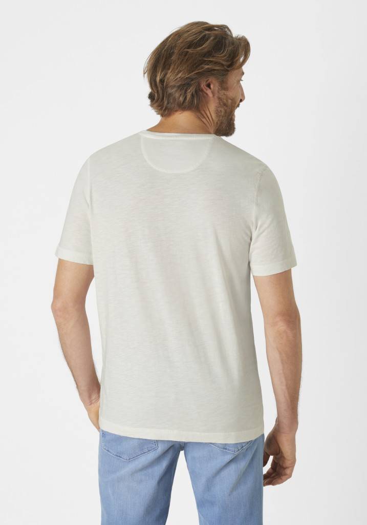 Paddocks Short sleeve roundneck shirt normale Passform - off white Top Angebot