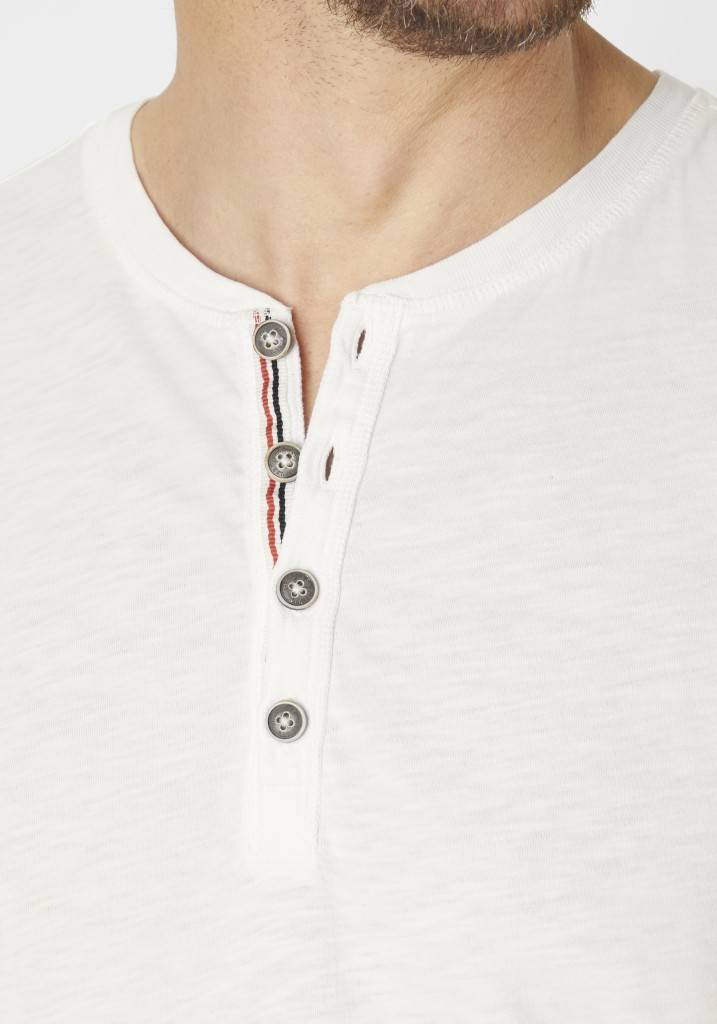 Paddocks Short sleeve henley shirt, single jersey normale Passform - off white Neueste Mode