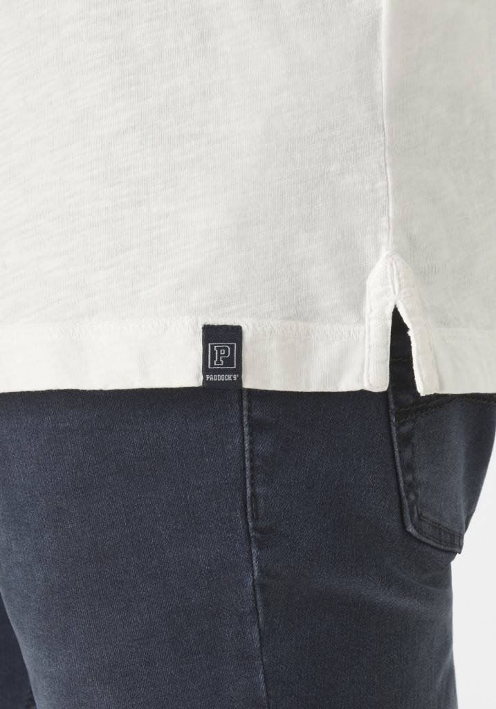 Paddocks Short sleeve henley shirt, single jersey normale Passform - off white Neueste Mode