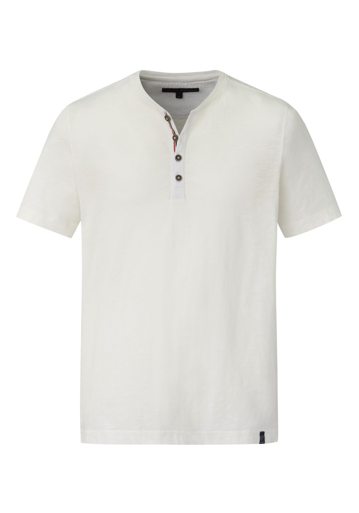 Paddocks Short sleeve henley shirt, single jersey normale Passform - off white Neueste Mode