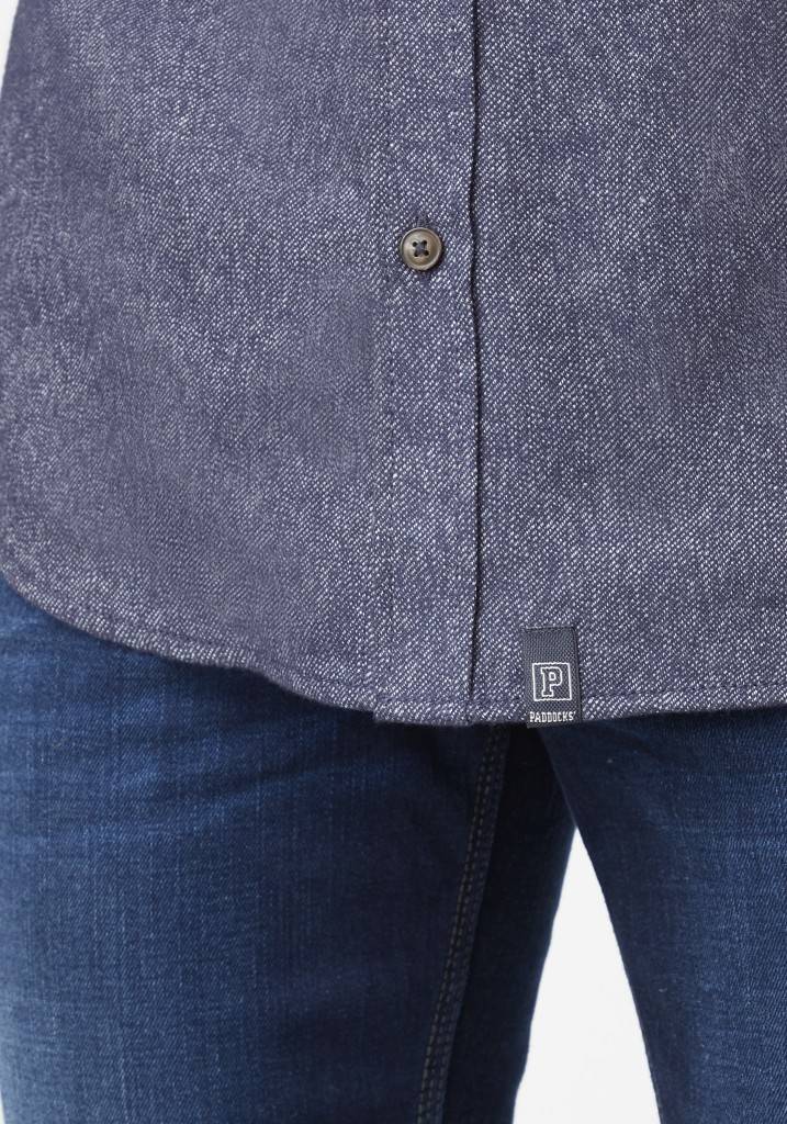 Paddocks Long sleeve shirt with pocket normale Passform - blue melange Zeitlich begrenztes Angebot