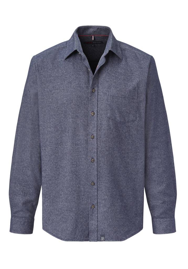 Paddocks Long sleeve shirt with pocket normale Passform - blue melange Zeitlich begrenztes Angebot