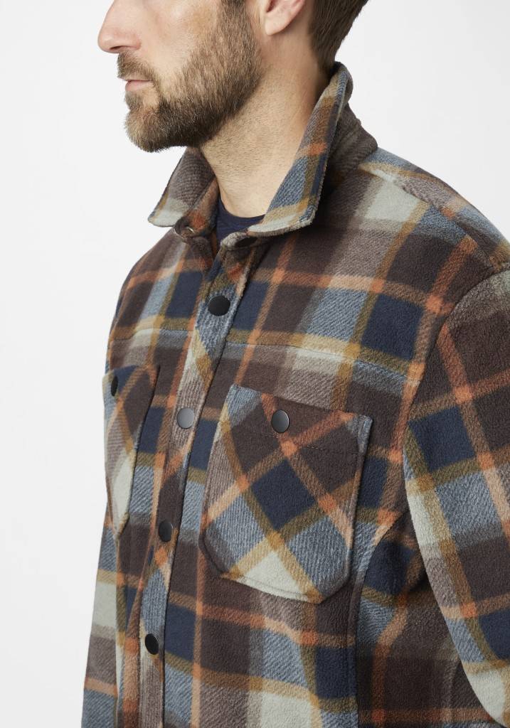 Paddocks Check Fleece jacket with pockets normale Passform - ginger bread Exklusive Angebote