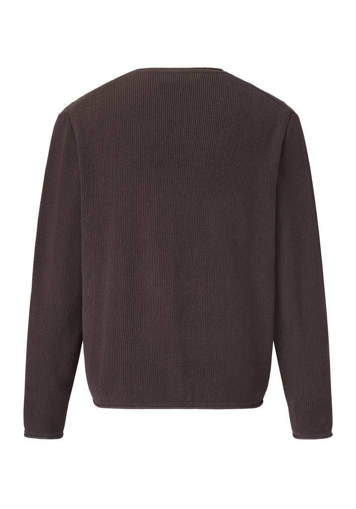 Paddocks Round neck melange knit pullover normale Passform - mocca Große Rabatte