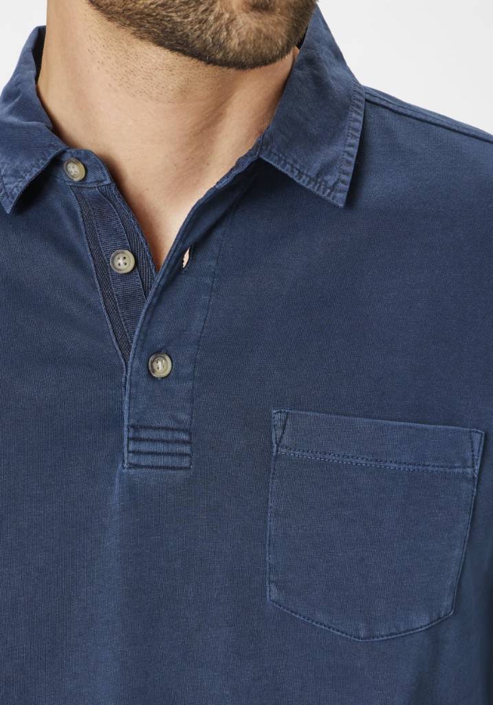 Paddocks Heavy jersey polo with pockets normale Passform - blue Neuheiten