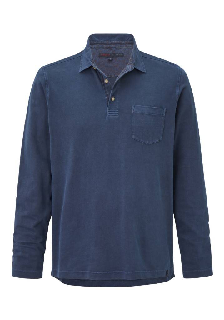 Paddocks Heavy jersey polo with pockets normale Passform - blue Neuheiten