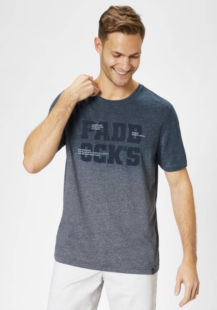 Paddocks round neck color melange jersey normale Passform - navy melange Saisonale Angebote