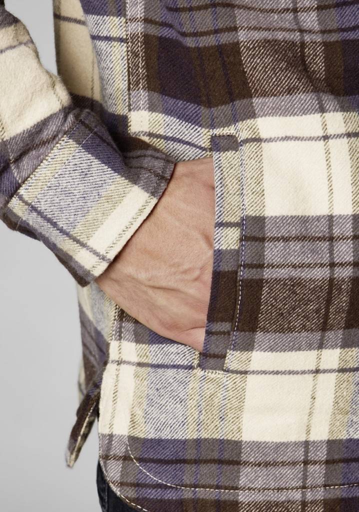 Paddocks flanell check overshirt with two pockets normale Passform - olive Räumungsverkauf