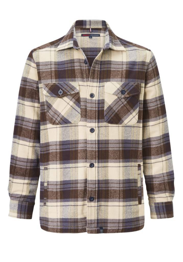 Paddocks flanell check overshirt with two pockets normale Passform - olive Räumungsverkauf