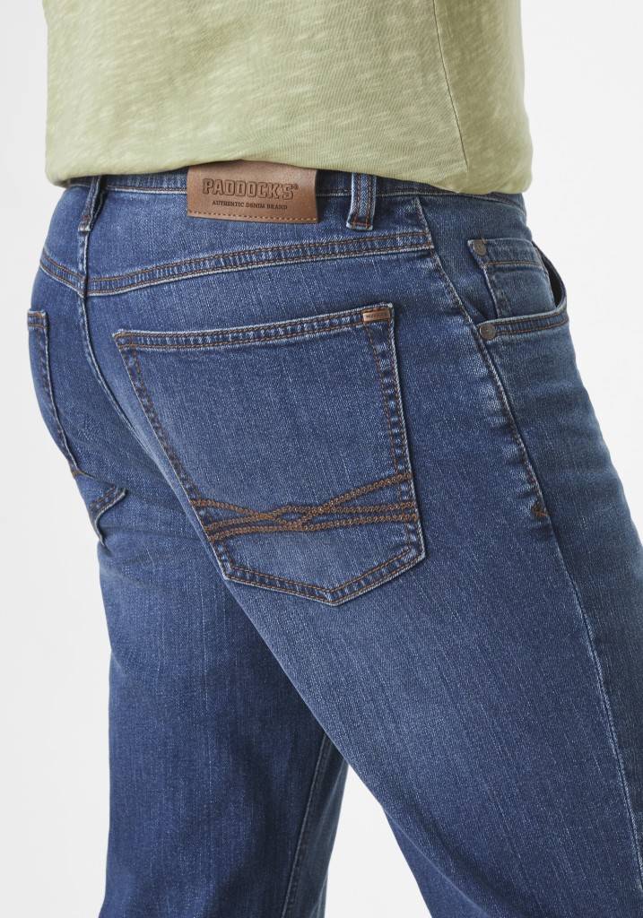 Paddocks BEN bequeme Passform - medium blue used moustache Super Sparpreis
