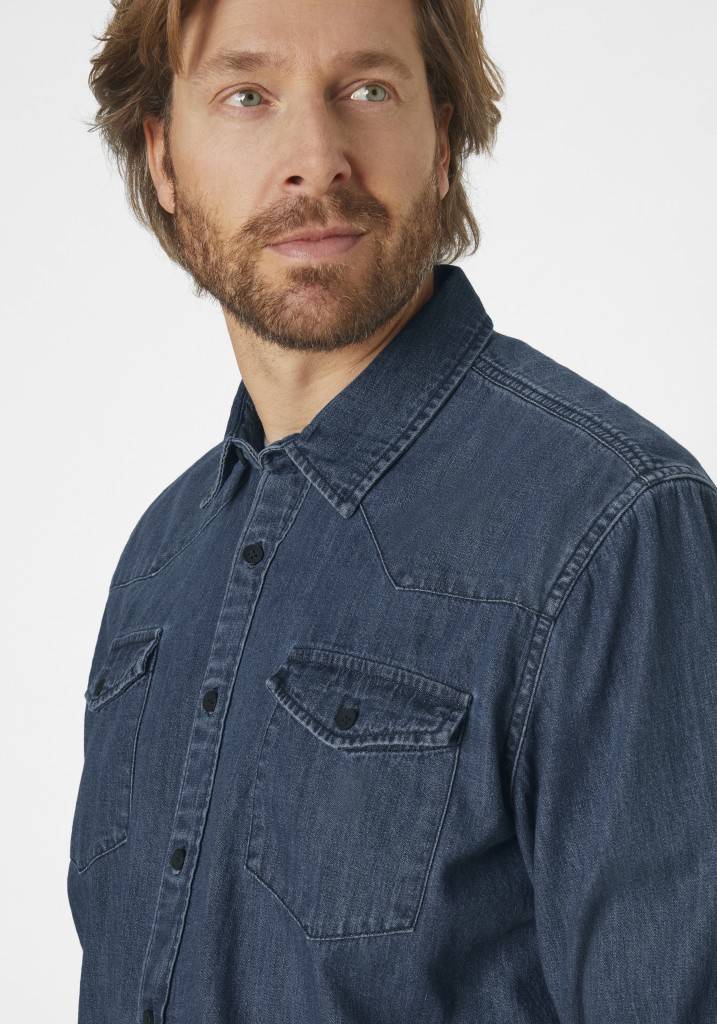 Paddocks Long sleeve shirt normale Passform - medium blue Versandkostenfrei
