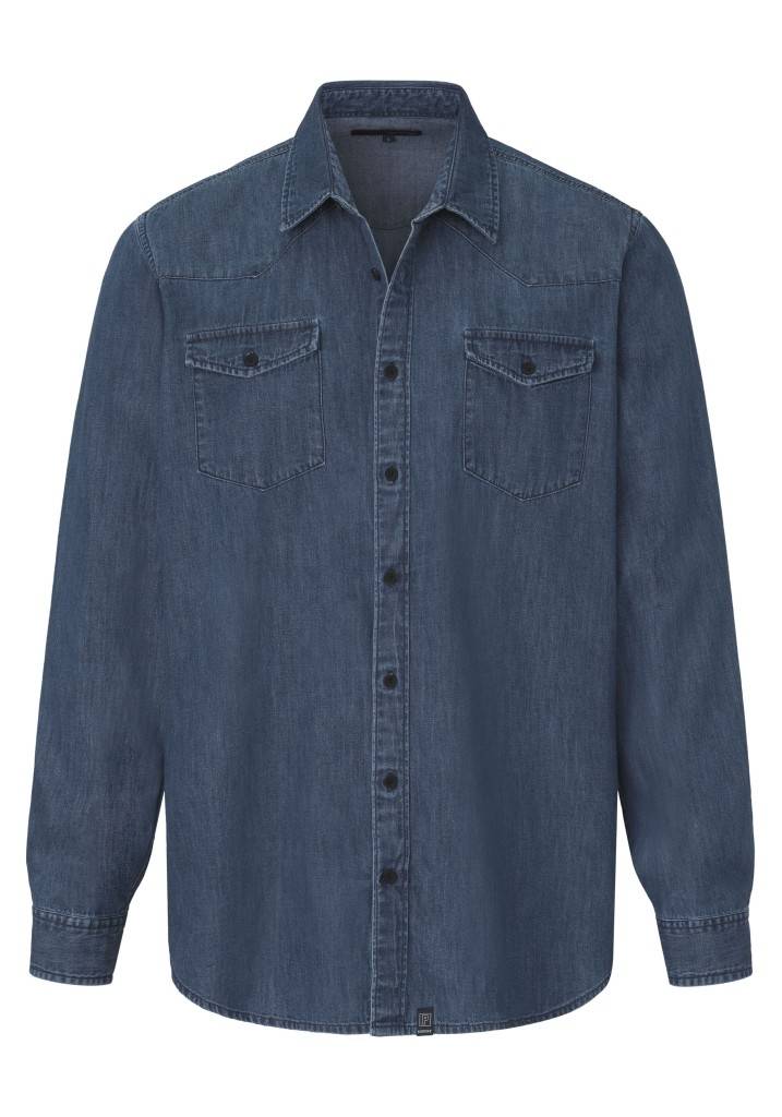 Paddocks Long sleeve shirt normale Passform - medium blue Versandkostenfrei