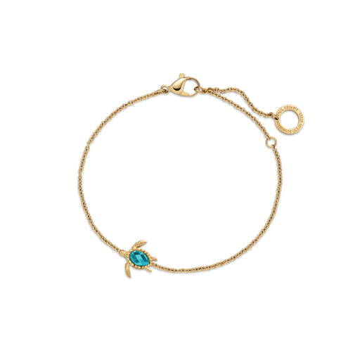 Paul Hewitt Turtle Mono Armkette Aquamarine Gold