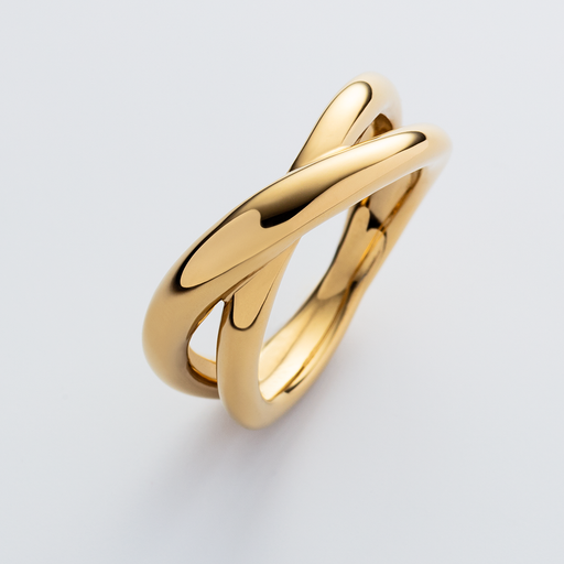 Paul Hewitt Waves Twisted Ring Gold VIP-Rabatte