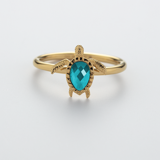 Paul Hewitt Turtle Ring Aquamarine Gold Tiefpreis