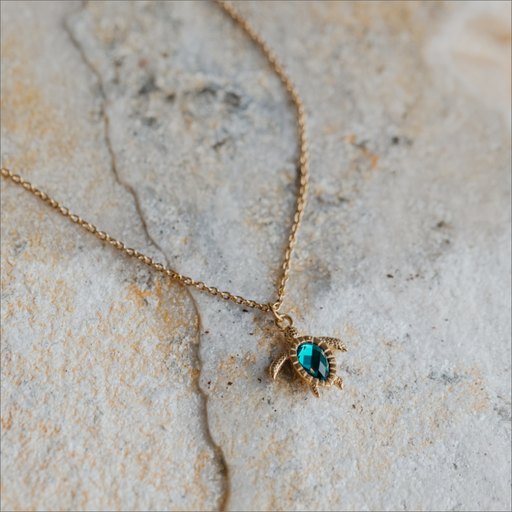 Paul Hewitt Turtle Mono Halskette Aquamarine Gold Wochenangebot