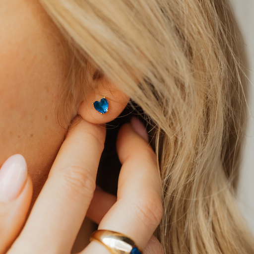Paul Hewitt Blue Heart Ohrring Gold Bis zu 50% Rabatt