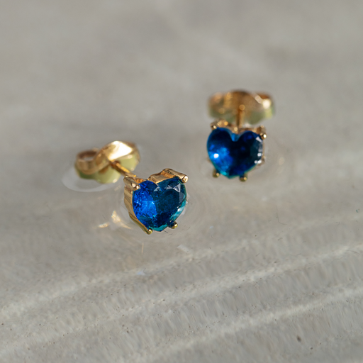 Paul Hewitt Blue Heart Ohrring Gold Bis zu 50% Rabatt