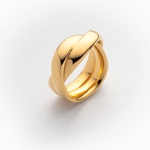 Paul Hewitt Waves Duo Ring Gold Vierteljährliche Förderung