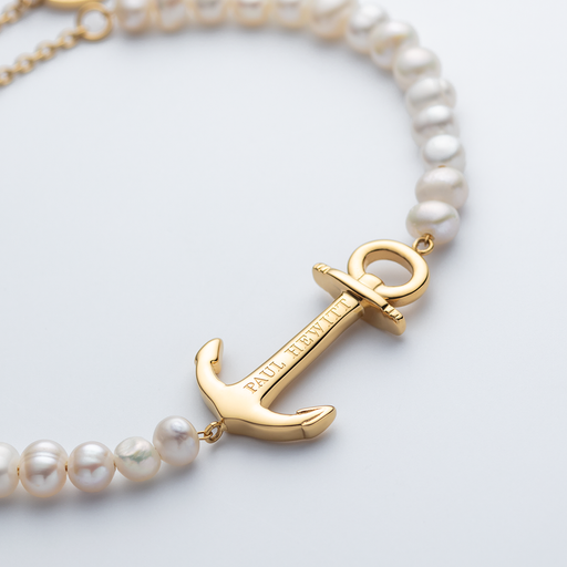 Paul Hewitt The Anchor Beads Armkette Gold Pearl Kostenloser Versand international