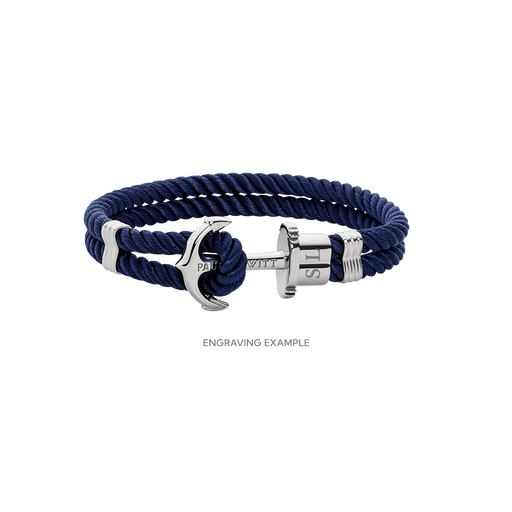 Paul Hewitt PHREP Armband Silber Marineblau 50% Rabatt für begrenzte Zeit
