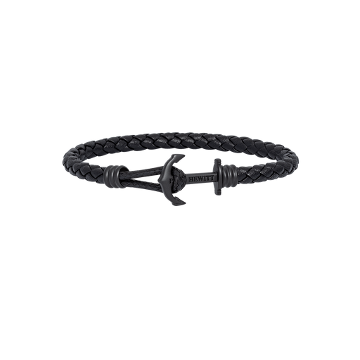 Paul Hewitt Ankerarmband Phrep Lite Schwarz Leder Schwarz