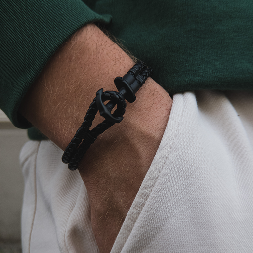 Paul Hewitt Ankerarmband Phrep Schwarz Leder Schwarz Fabrik Onlineshop