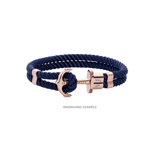 Paul Hewitt PHREP Armband Roségold Marineblau Saisonschlussverkauf