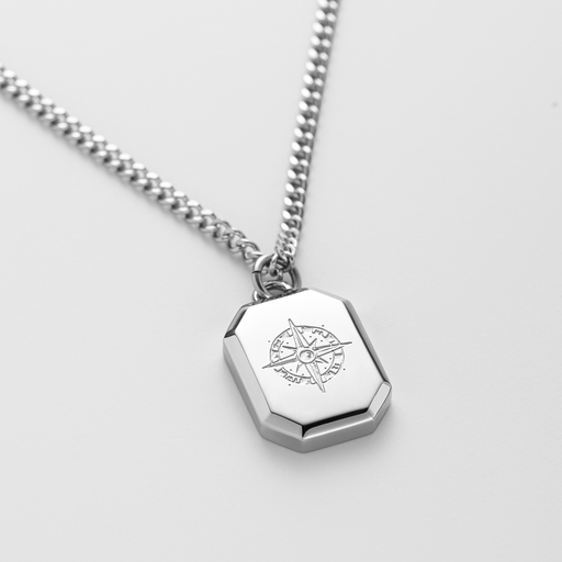 Paul Hewitt Men's Octagonal Halskette Windrose Silber Osterangebot
