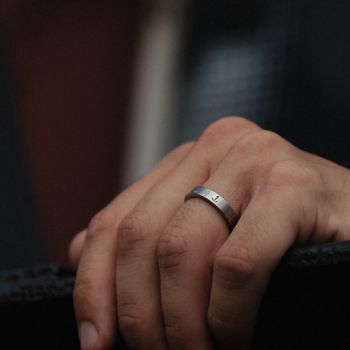 Paul Hewitt Men's Anchor Ring Silber Lagerräumung