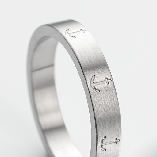 Paul Hewitt Men's Anchor Ring Silber Lagerräumung