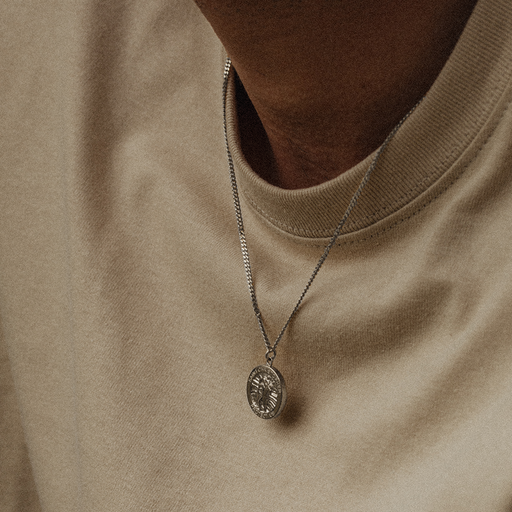 Paul Hewitt Men's St. Christopher Halskette Silber Große Rabatte