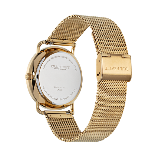 Paul Hewitt Sailor 39 mm Uhr Gold Blau Kauf eins, bekomm eins gratis