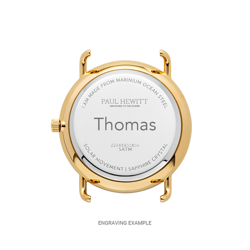Paul Hewitt Sailor 39 mm Uhr Gold Blau Kauf eins, bekomm eins gratis