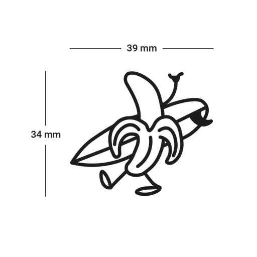 Paul Hewitt Men's Surfing Banana Tattoo Zeitbegrenzte Promotion