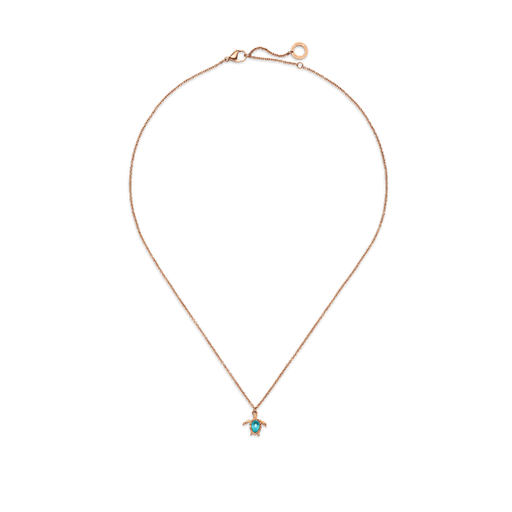 Paul Hewitt Turtle Mono Halskette Aquamarine Roségold