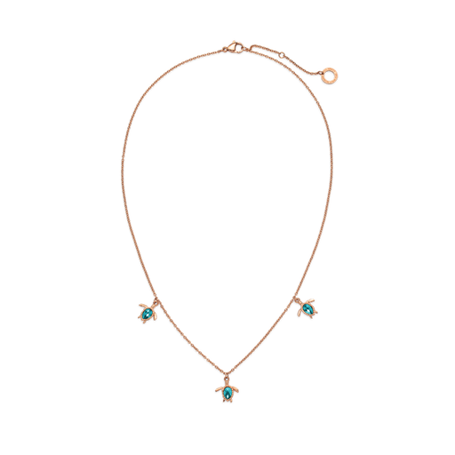 Paul Hewitt Turtle Halskette Aquamarine Roségold