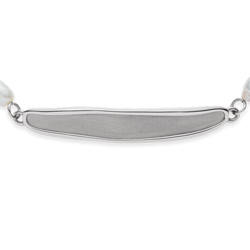 Paul Hewitt Engravable Plate Pearl Armkette Silber Großer Ausverkauf