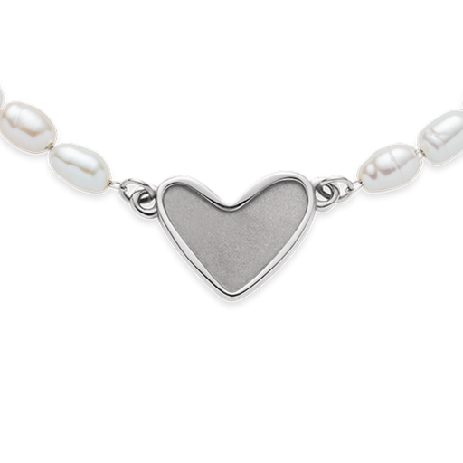 Paul Hewitt Engravable Heart Pearl Armkette Silber Begrenztes Angebot