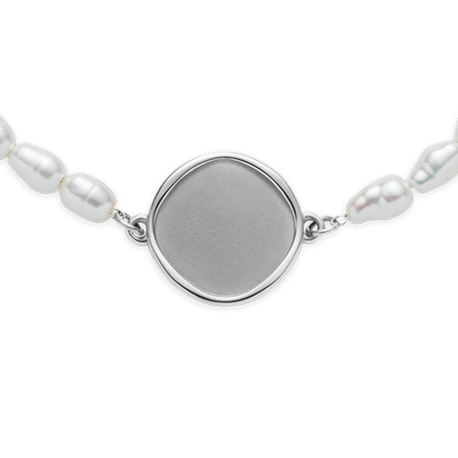 Paul Hewitt Engravable Coin Pearl Armkette Silber Exklusivangebot