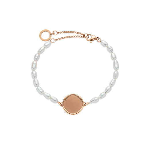 Paul Hewitt Engravable Coin Pearl Armkette Roségold