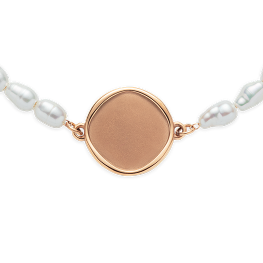 Paul Hewitt Engravable Coin Pearl Armkette Roségold Preisnachlass